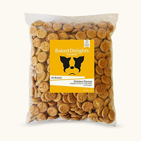 Drools Baked Delights Chicken Flavor Smiley Biscuits Dog Treats